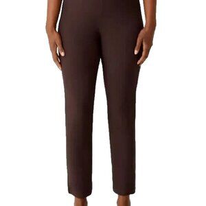 Eileen Fisher Pull On Women Ankle Pants Size 2X Brown Viscose